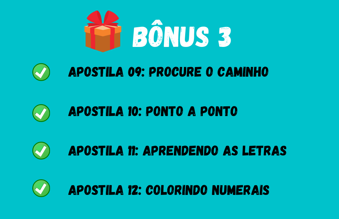 Apostila 01 ALFABETO NA PRATICA Apostila 02 RECORTA E COLAR Apostila 03 COLORINDO AS LETRAS Apostila 04 APRESENTANDO OS NÚMEROS (2)